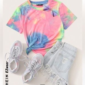 SHEIN ezwear tie dye tee
